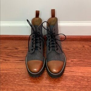 Taft Grey Lace Up Boots
